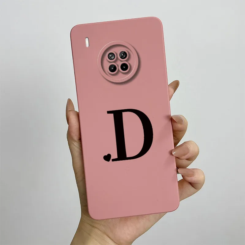 For Huawei nova 8i Case Cover NEN-L22 NEN-LX1 NEN-LX3 Phone case Cute Couple Letters Square Shockproof Back