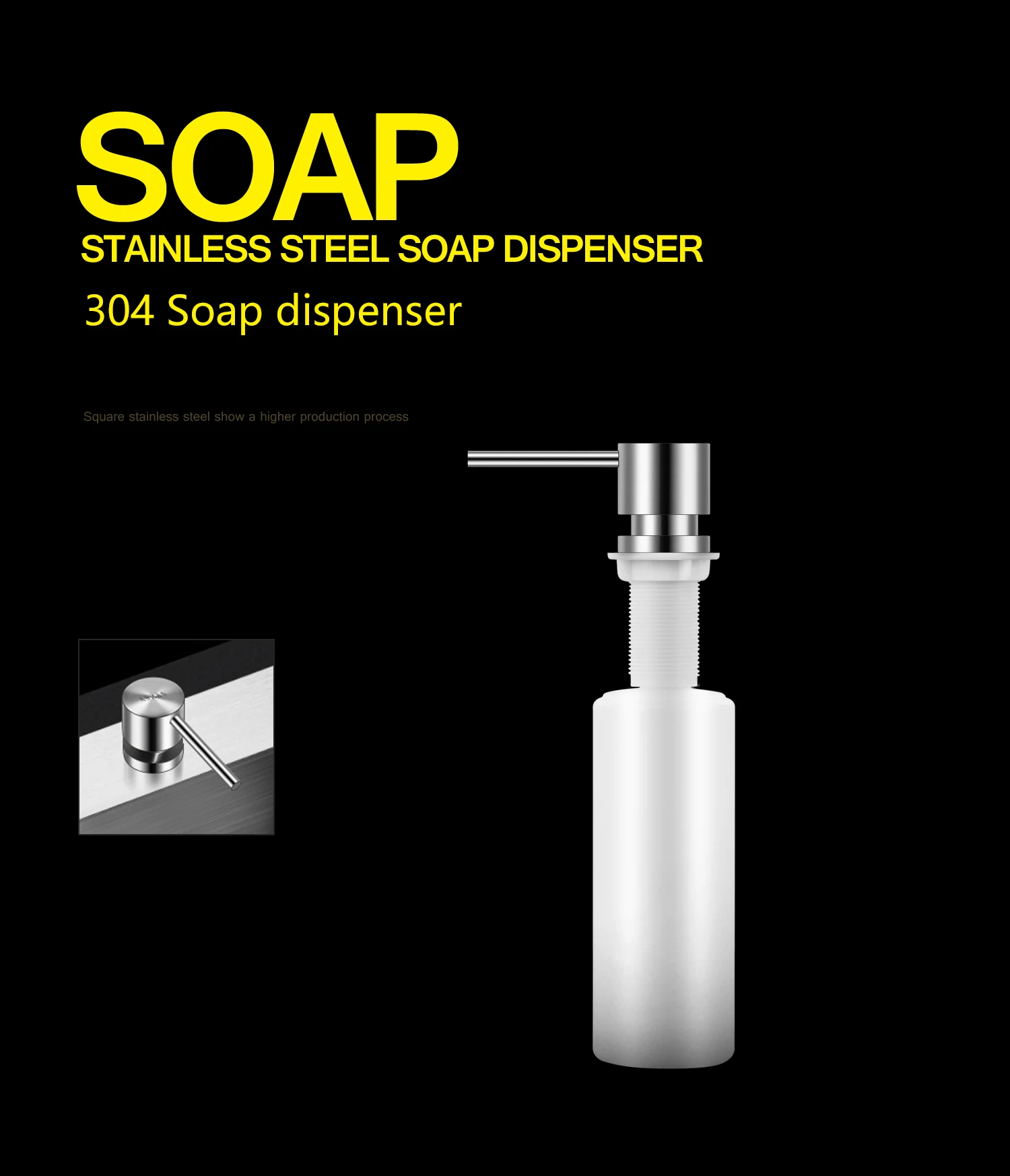 

ASRAS High Quality Kitchen Sink Soap Dispenser Brushed And Black