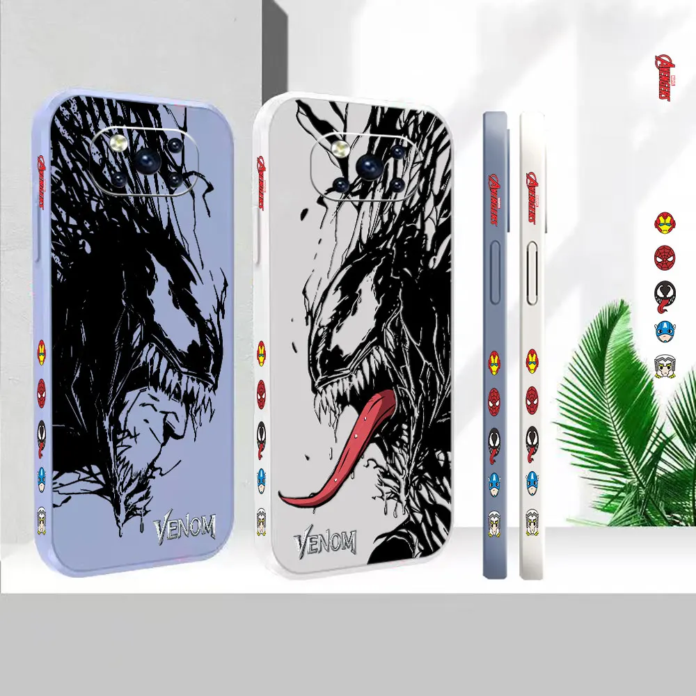 

Case For Xiaomi PCOO F3 M3 X2 X3 M4 GT 6X 8 CC9 CC9E MIX 2 2S 3 4 Black Shark 3 4 5 Pro Marvel Avengers Venom Comics Cover Funda