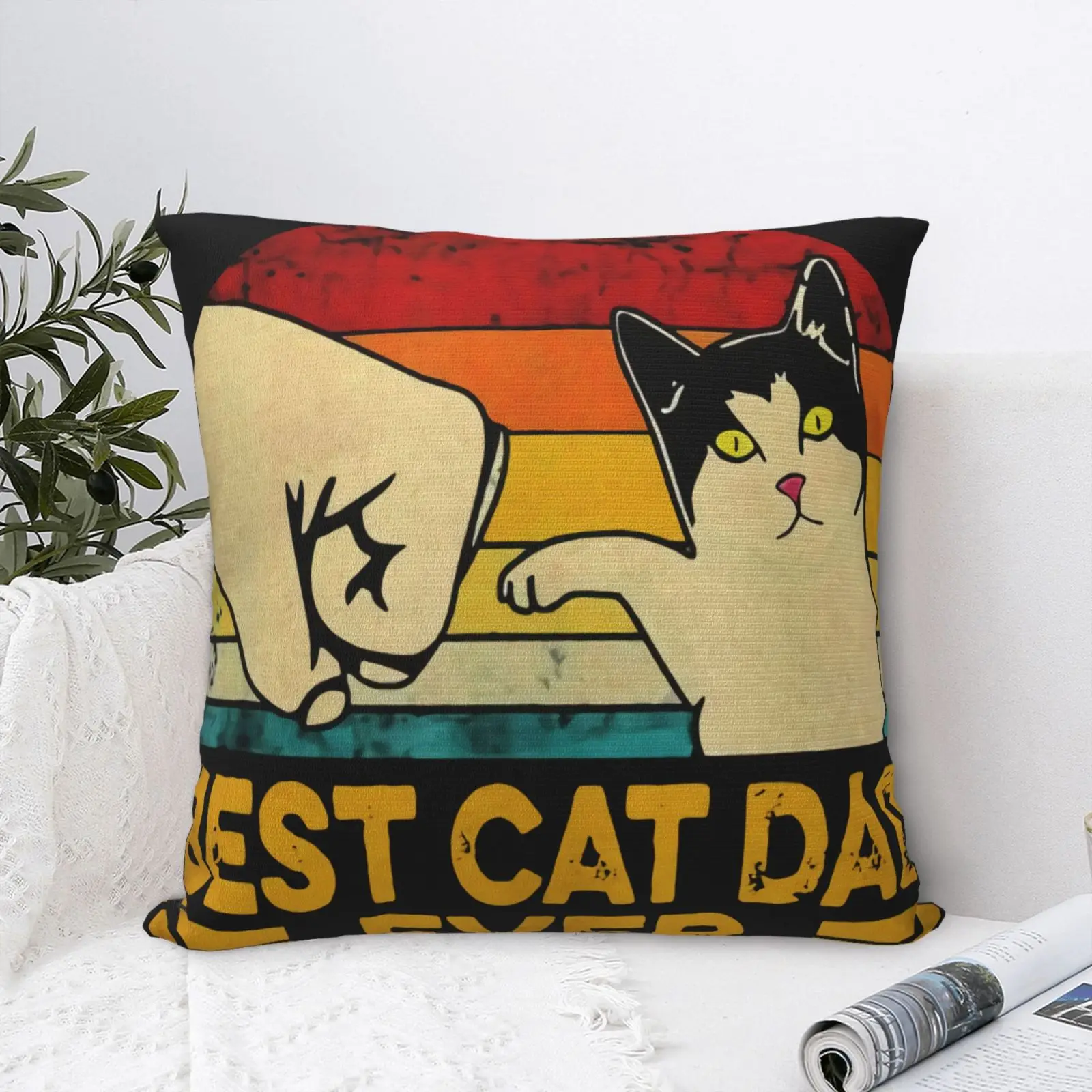 

Лучший чехол для подушки с кошкой папой 1454 Роскошные наволочки для подушки Чехол для подушки белый с молнией диван украшение для дома