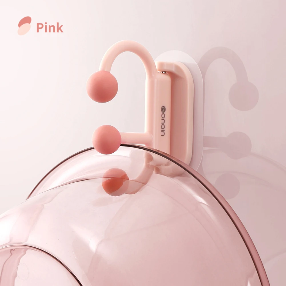 

Abs Home Organizers Storage Hook Wall-mounted Anti-slip Washbasin Storage Rack 180 ° Folding Rotating Plastic Save Space Nolvety