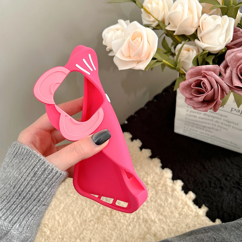 Мягкий силиконовый чехол для телефона с большим лицом Hello Kitty Candy Bowknot iPhone 16 Pro Max 15 14