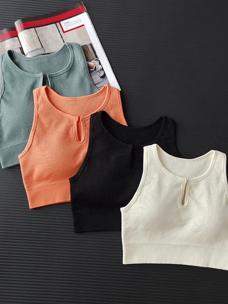 

Women's Sports Underwear Summer High-strength Support Shock-proof V-neck No Steel Ring Shock-absorbing Running Gather Vest Bra