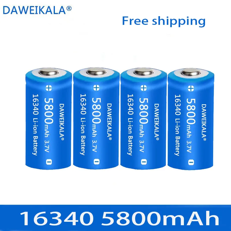 2023 Daweikala бренд CR123A 3V литиевая батарея CR123 123A CR17345 16340 кнопочный аккумулятор
