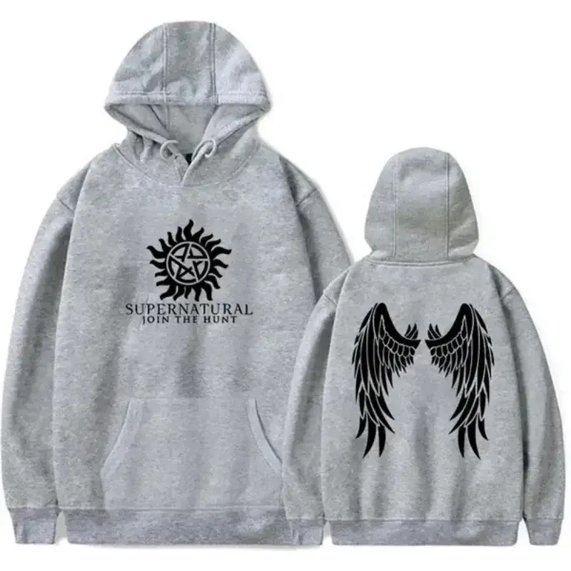 2024 модный мужской и женский сверхъестественный свитер с капюшоном пуловер