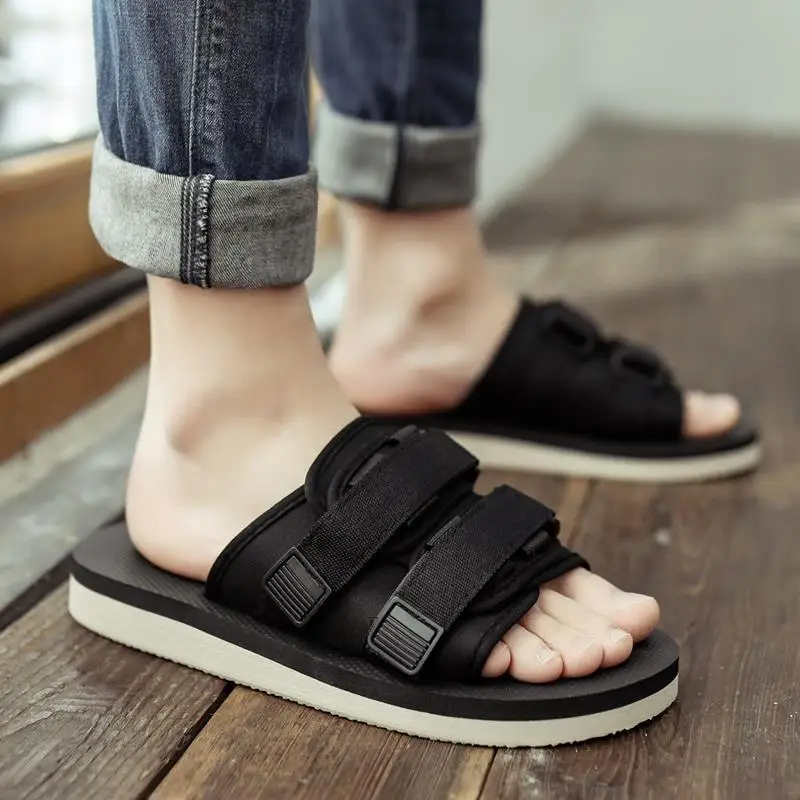 Sandals Men's Beach Shoes Couple Tide Slippers Rubber Thick Sole Non-Slip Casual Outdoor Roman Women's Sandals Women Shoes