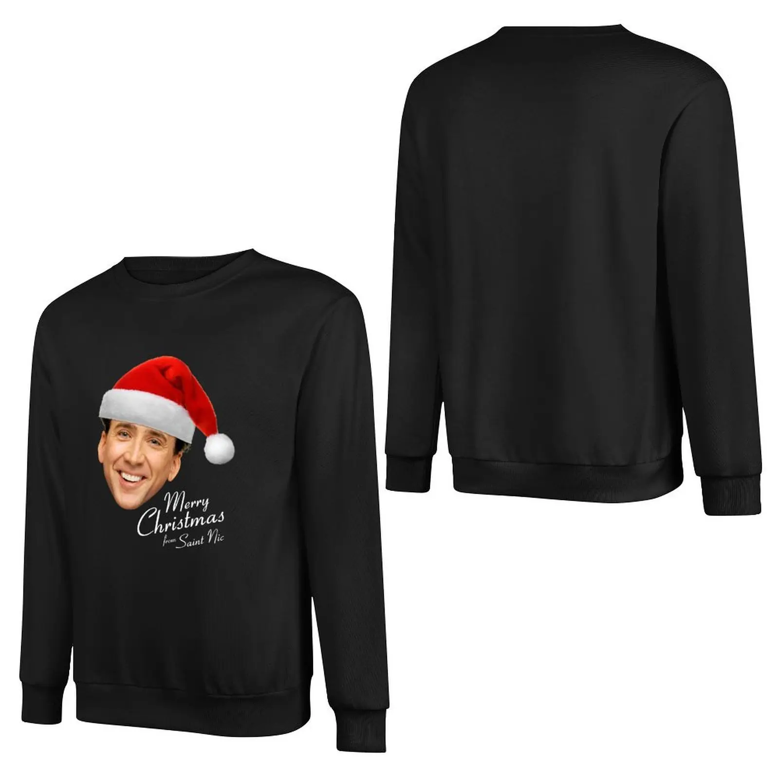 Пуловер с капюшоном Merry Christmas from St Nic-olas Cage спортивный костюм мужская одежда