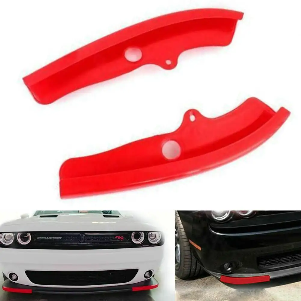 

Brand New High Quality Useful Lip Splitter Protector Replace Spoiler Tail Trim Trim Accessories RED Cover Front Bumpe