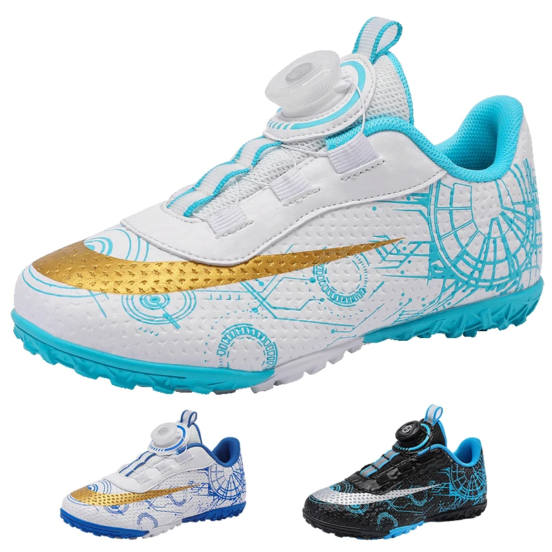 30-40# Personality Stylish And Comfortable Boys Girls Training Game Sneakers Indoor Outdoor Lawn Youth Student Soccer Shoes