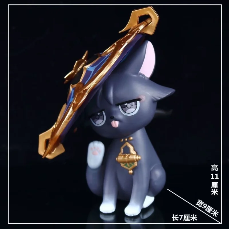 Игра Genshin Impact Zhongli Keqing Miko Cute Wanderer Yae Cat Фигурка Аниме Gk Action ПВХ Украшение Модель