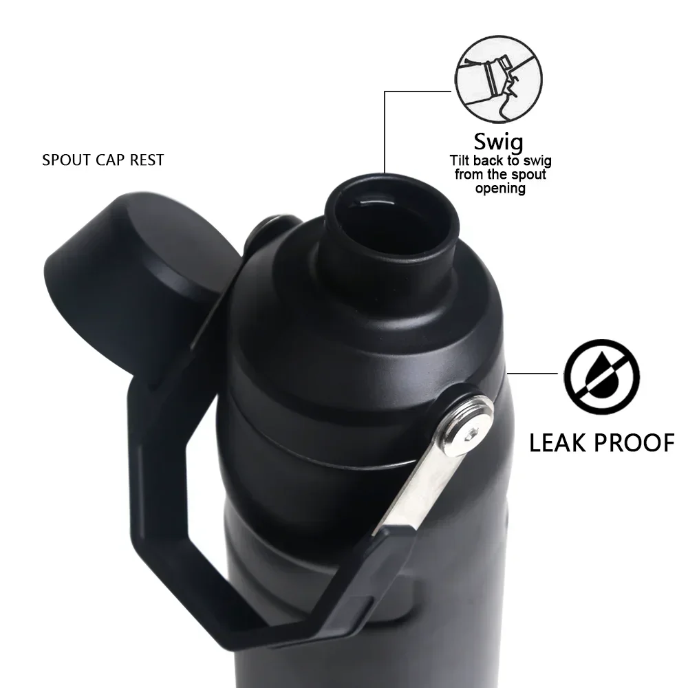 Изолированная бутылка для воды с крышкой из носика термос горячих напитков