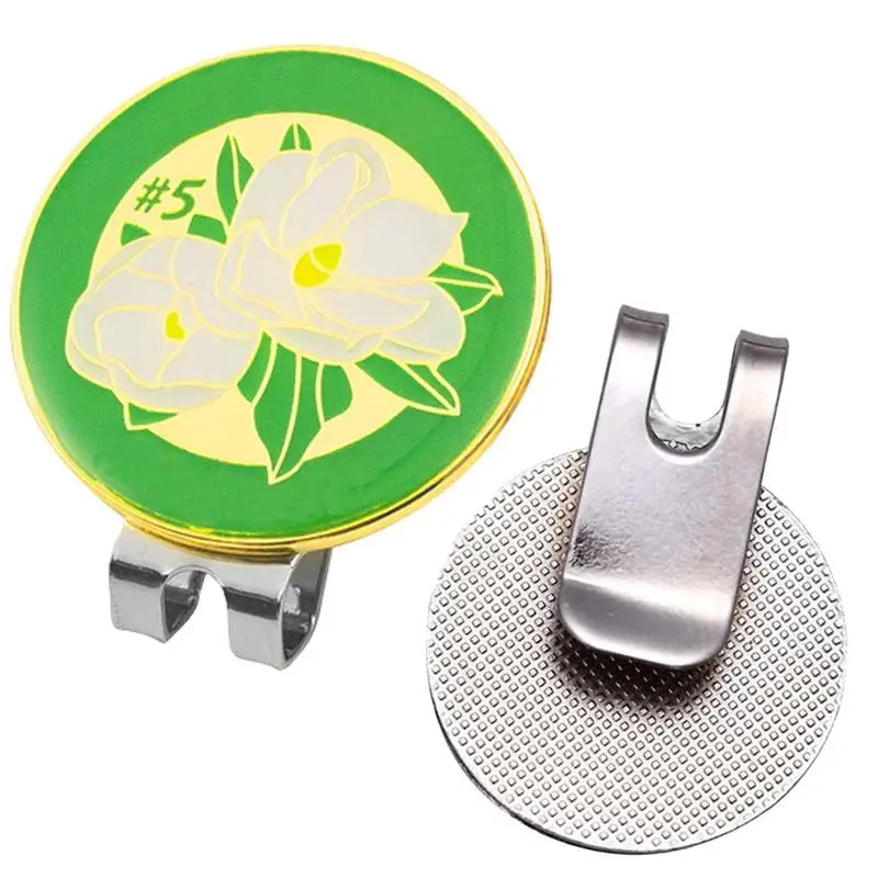 

Golf Marker Holder Golf Marker Hat Clip Designed In Magnolia Flower Golf Marker Holder With Strong Reinforced Magnets To Secure