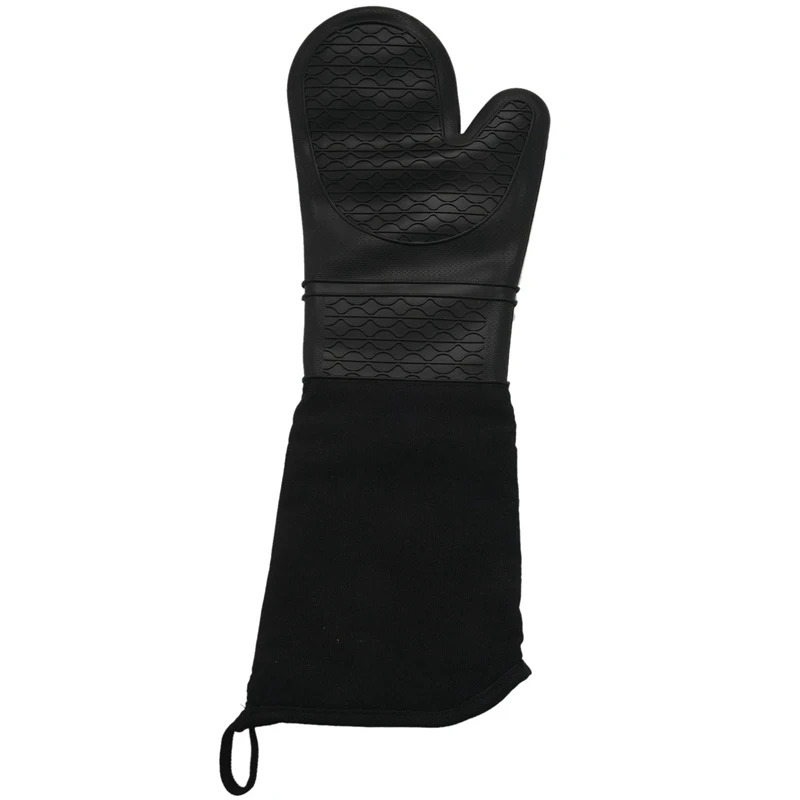 

Сверхдлинные силиконовые варежки для духовки, сверхпрочные жаропрочные варежки коммерческого класса для барбекю с стеганой хлопковой под...