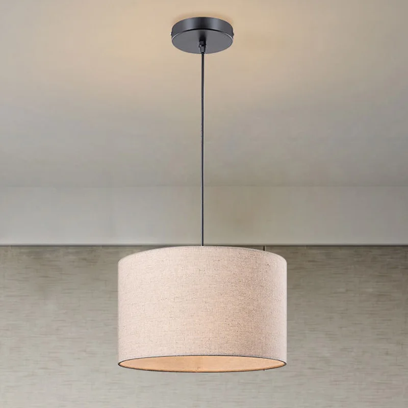 Скандинавский дизайн тканевые потолочные подвесные светильники для гостиной