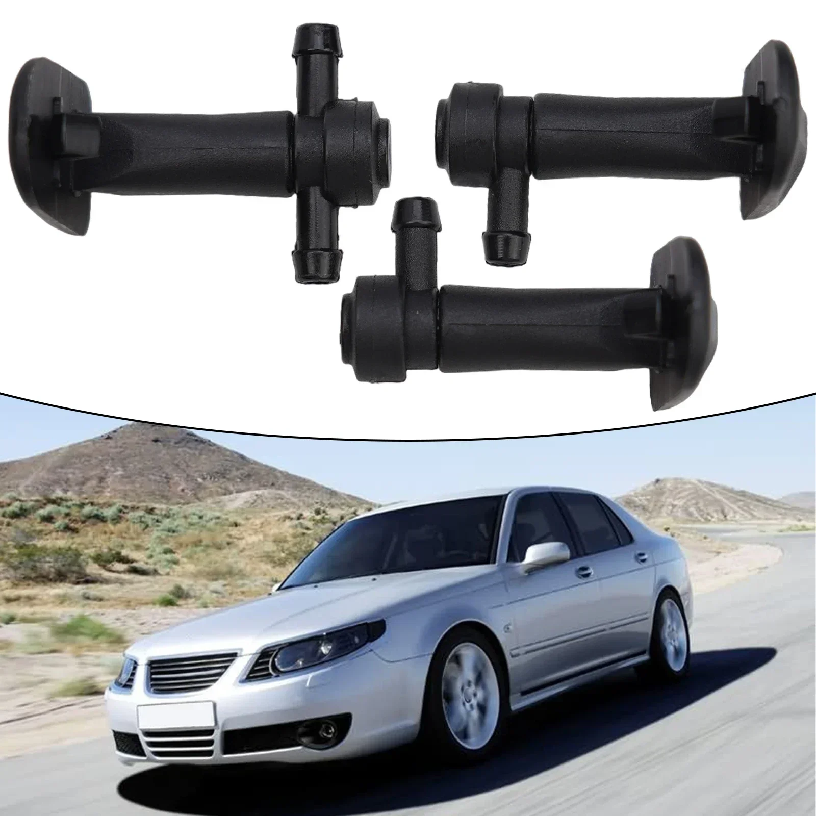 3 шт. насадки для омывателя лобового стекла Saab 9-3 9-3X 2003-2011 12778850 12778849