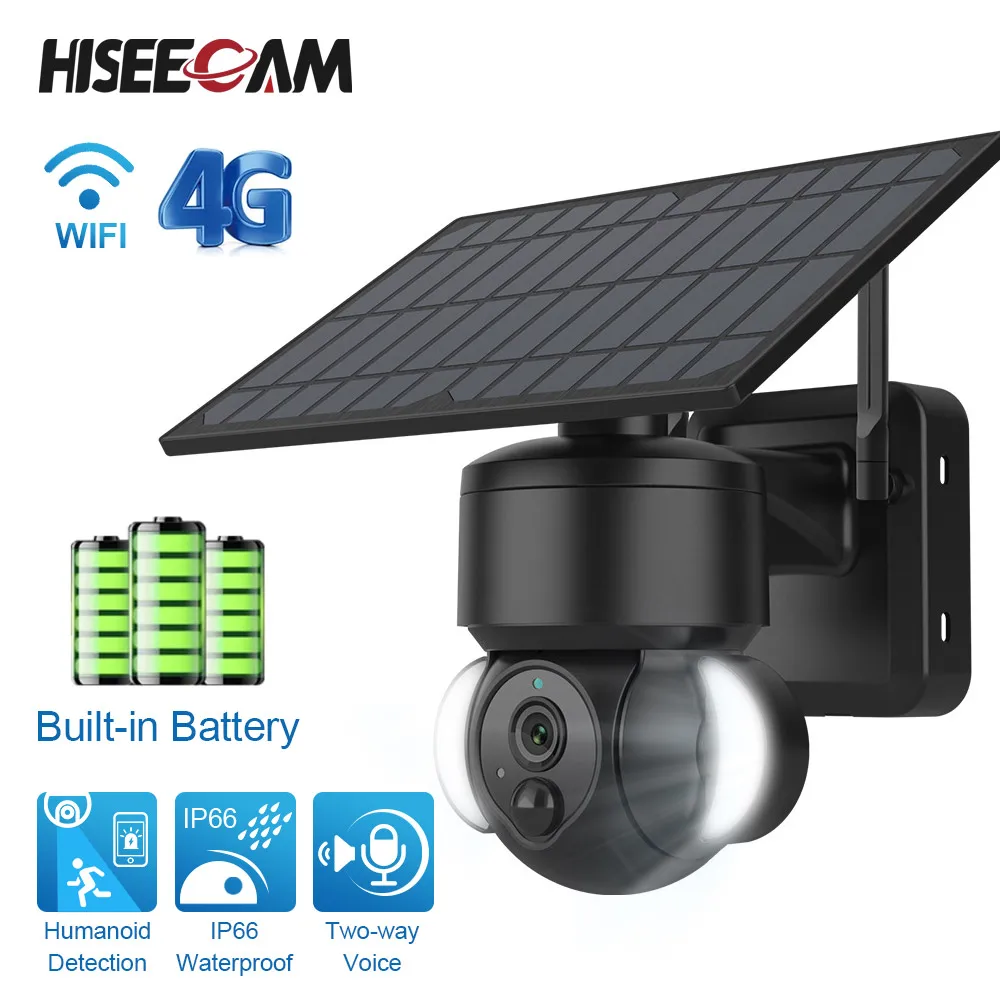 

4G Sim Card Camera 6W Wireless Wifi Solar Camera Pir 4MP 2MP CCTV Video Surveillance Cam Outdoor Alarm Long Standby Battery