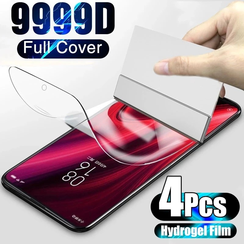 

Гидрогелевая пленка 4 шт., Защита экрана для Xiaomi Redmi Note 10, 9 Pro, 8, 7, Xiaomi Mi Note 10 Lite, 11 Ultra, Redmi 9, MI 11T, не стекло