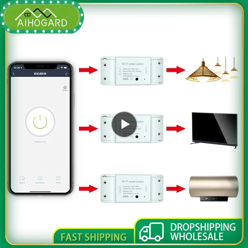 

1~8PCS Smart Life Wireless Switch Tuya/smart Life App Voice Control Wifi Smart Breaker Work With Alexa Google Home
