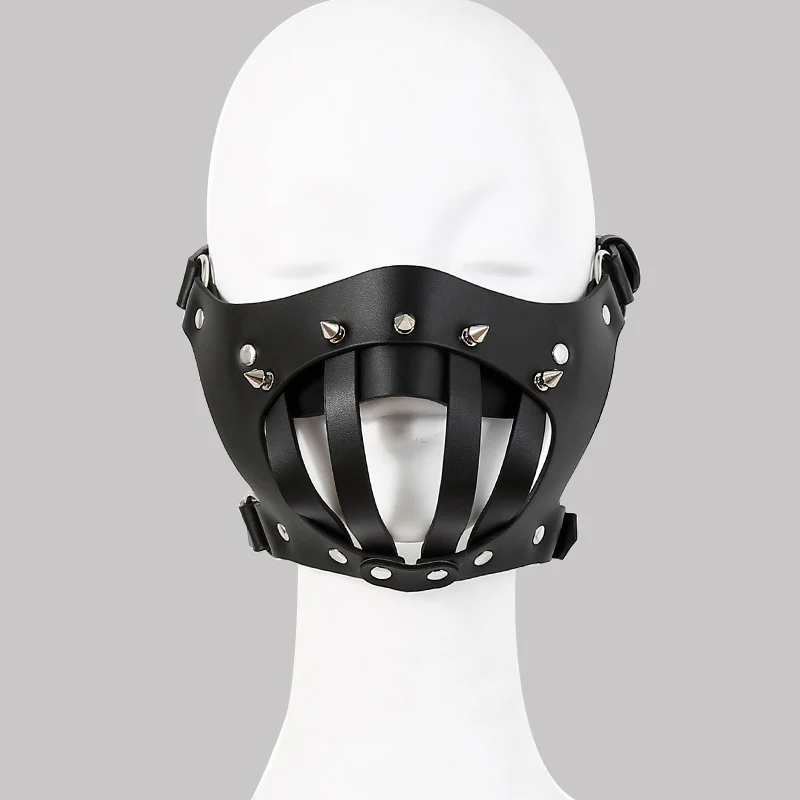 

Cosplay Leather Rivet Mask Punk Adjustable Mask Party Masquerade Men Women Decorative Masks