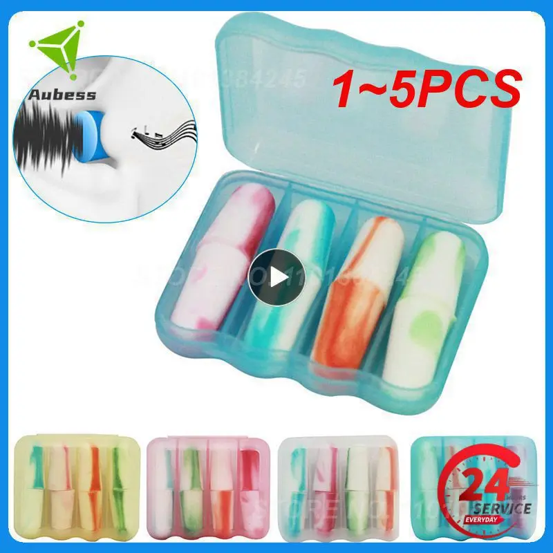 

1~5PCS Soft Earplug Sleep Noise Prevention Mute Earplugs Study Sleeping Sound Insulation Snore Noise Reduction Improve Sleep