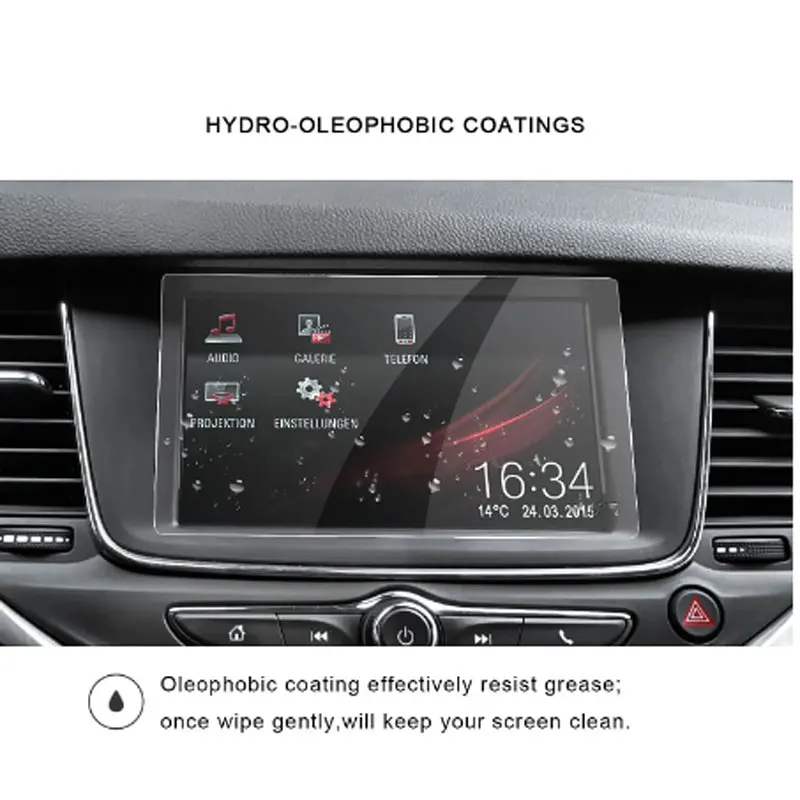 Защитная пленка для сенсорного экрана навигации автомобиля, аксессуары для интерьера автомобиля, пленка из закаленного стекла для Crossland X2017 2018 7 дюймов