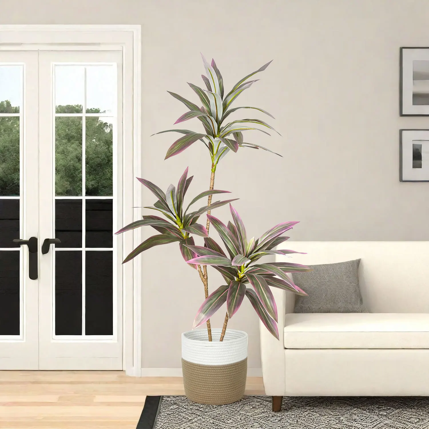 64/97 см искусственное дерево дракины поддельные тропические растения ветка