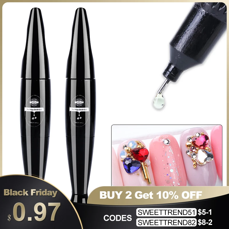 

10 мл клей для ногтей гель для украшения стразами не протирать ювелирные изделия сильный гель верхнее покрытие стразы для маникюра маникюрн...