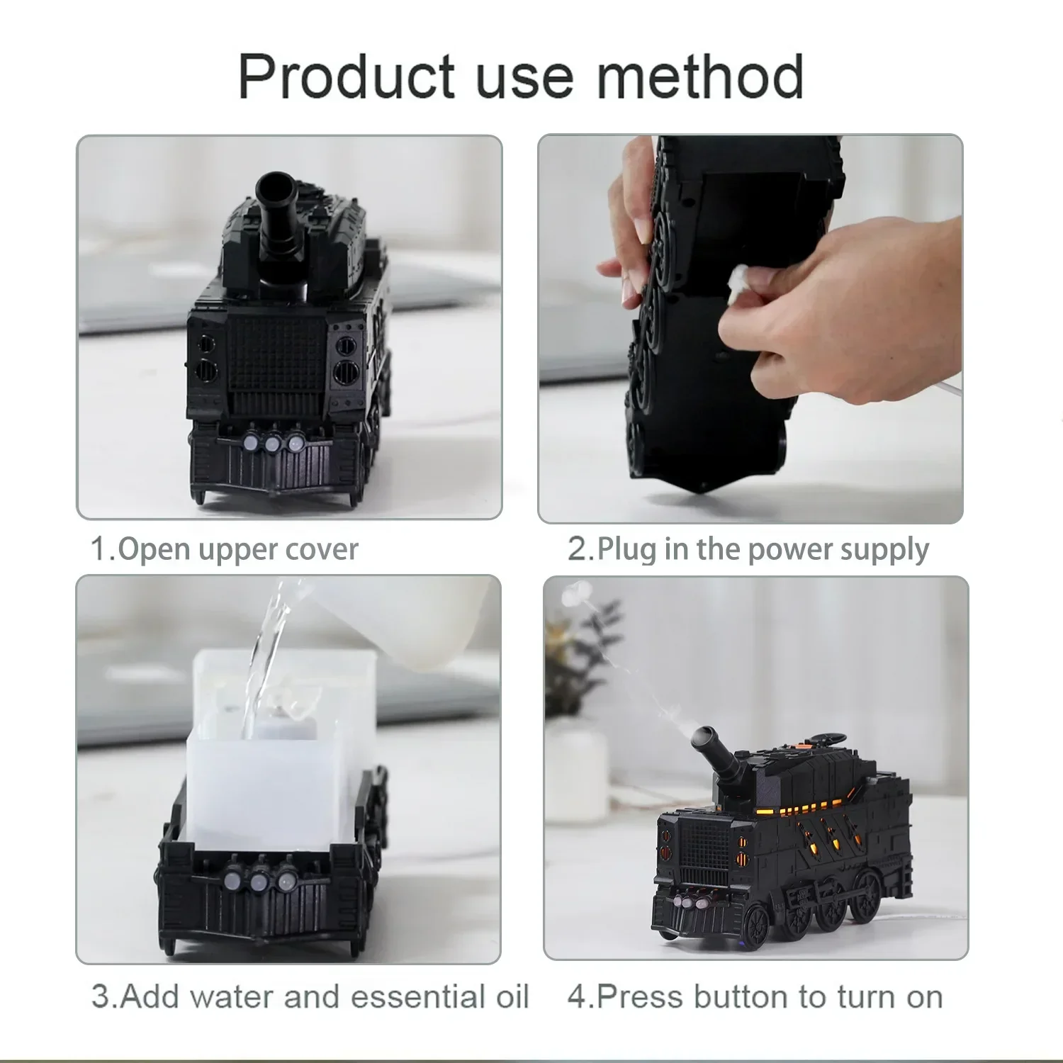 2024 Новый ультразвуковой аппарат для ароматерапии танк вертел круг лампа сто