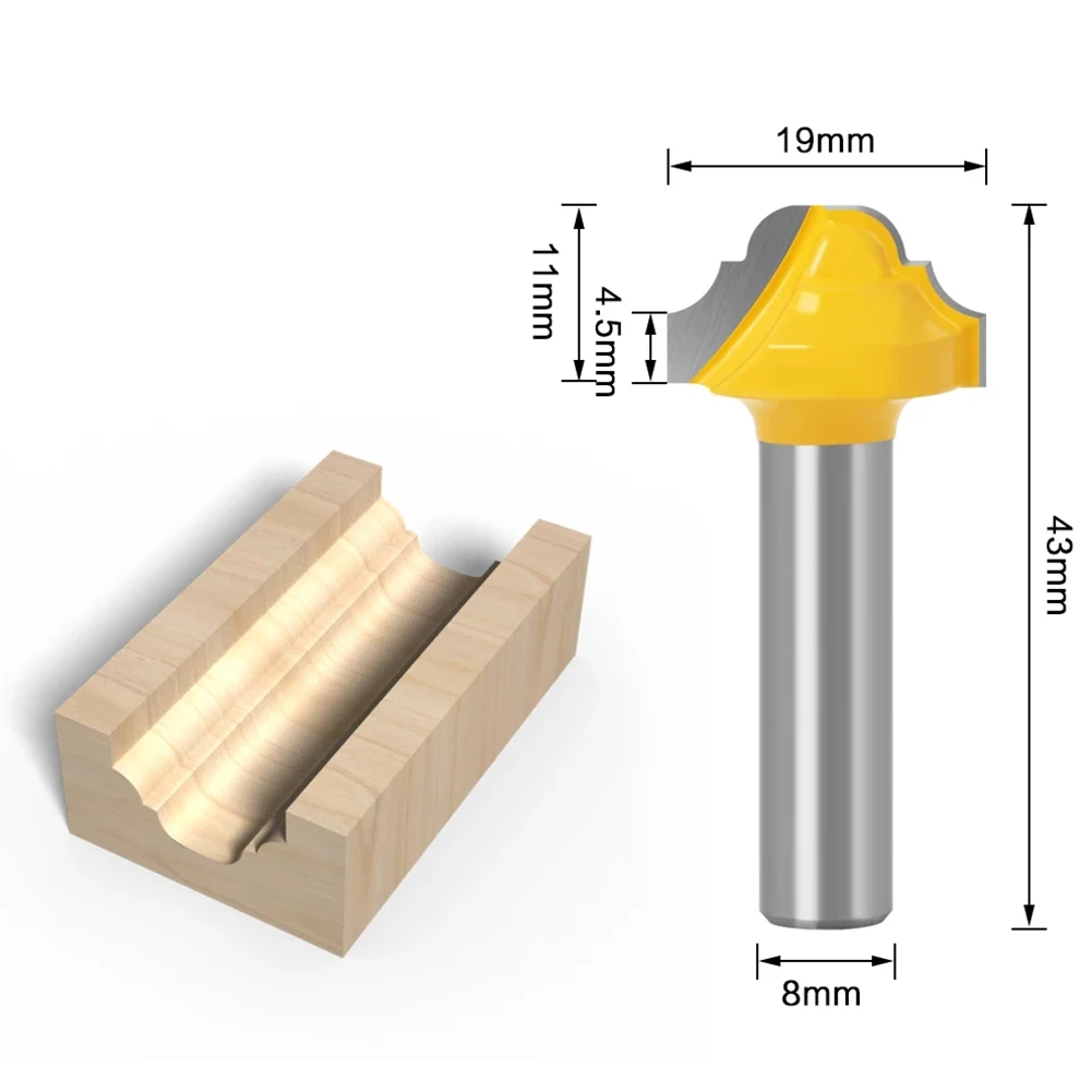 

Routet Bit Shank Router Diameter 19mm For Wood Hard Alloy Milling Cutter Woodworking Engraving Cutting Solid Wood