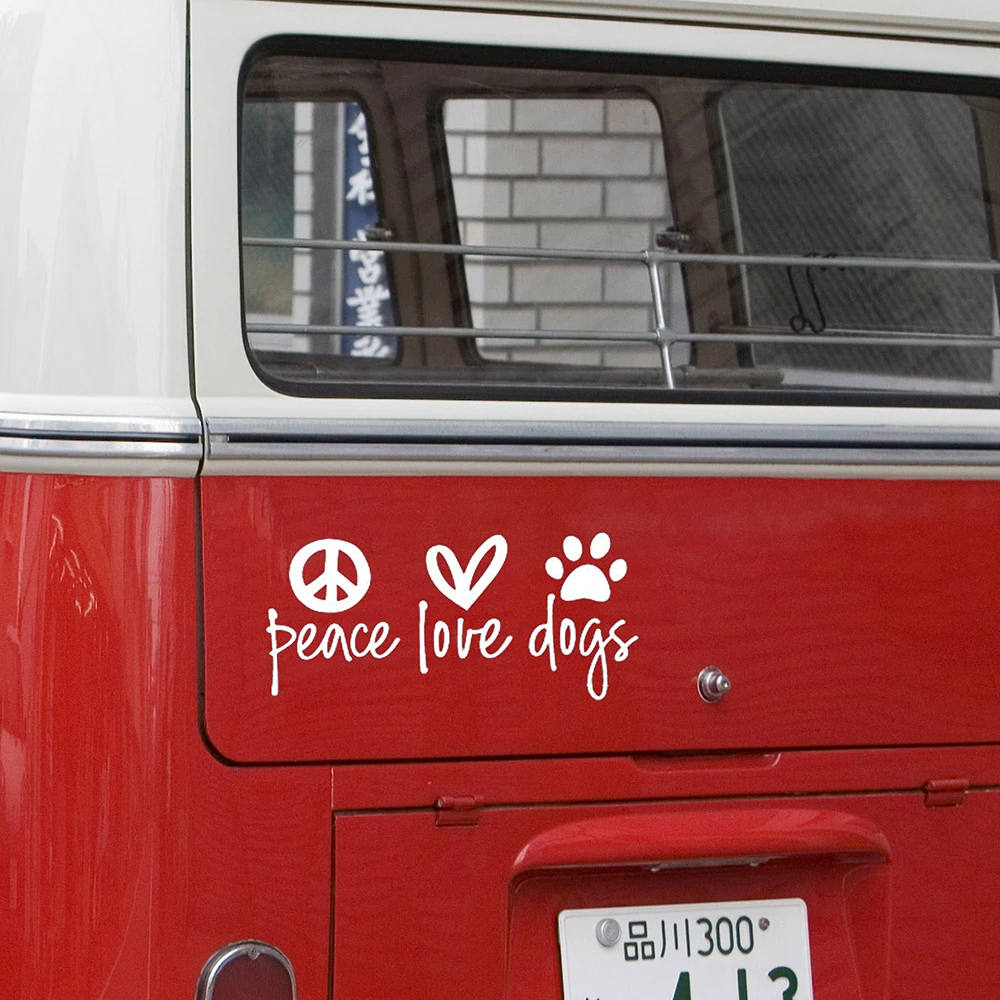 Автомобильные водонепроницаемые виниловые наклейки с надписью Peace Love