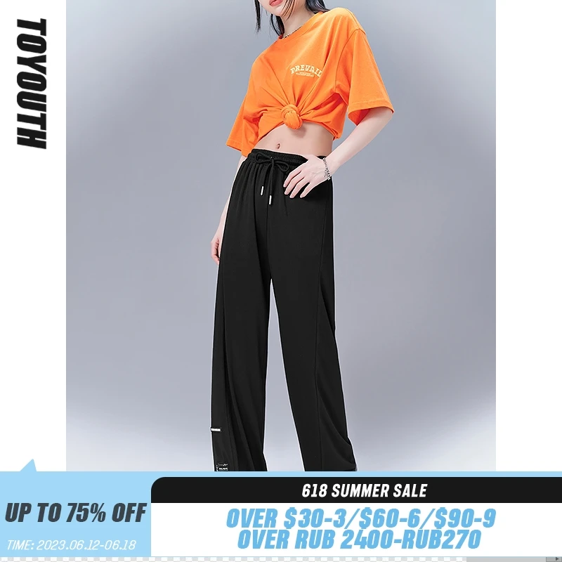 

Женские спортивные брюки с поясом на резинке, однотонные черные прямые штаны