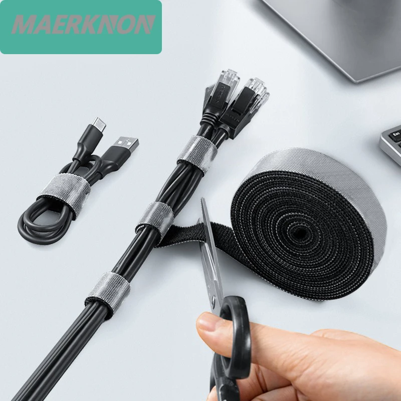 

Nylon Magic Cable Organizer Winder Management Free Cut Ties Mouse earphone Cord HDMI Cable Data Line Protector Tie Magic Tape 5M