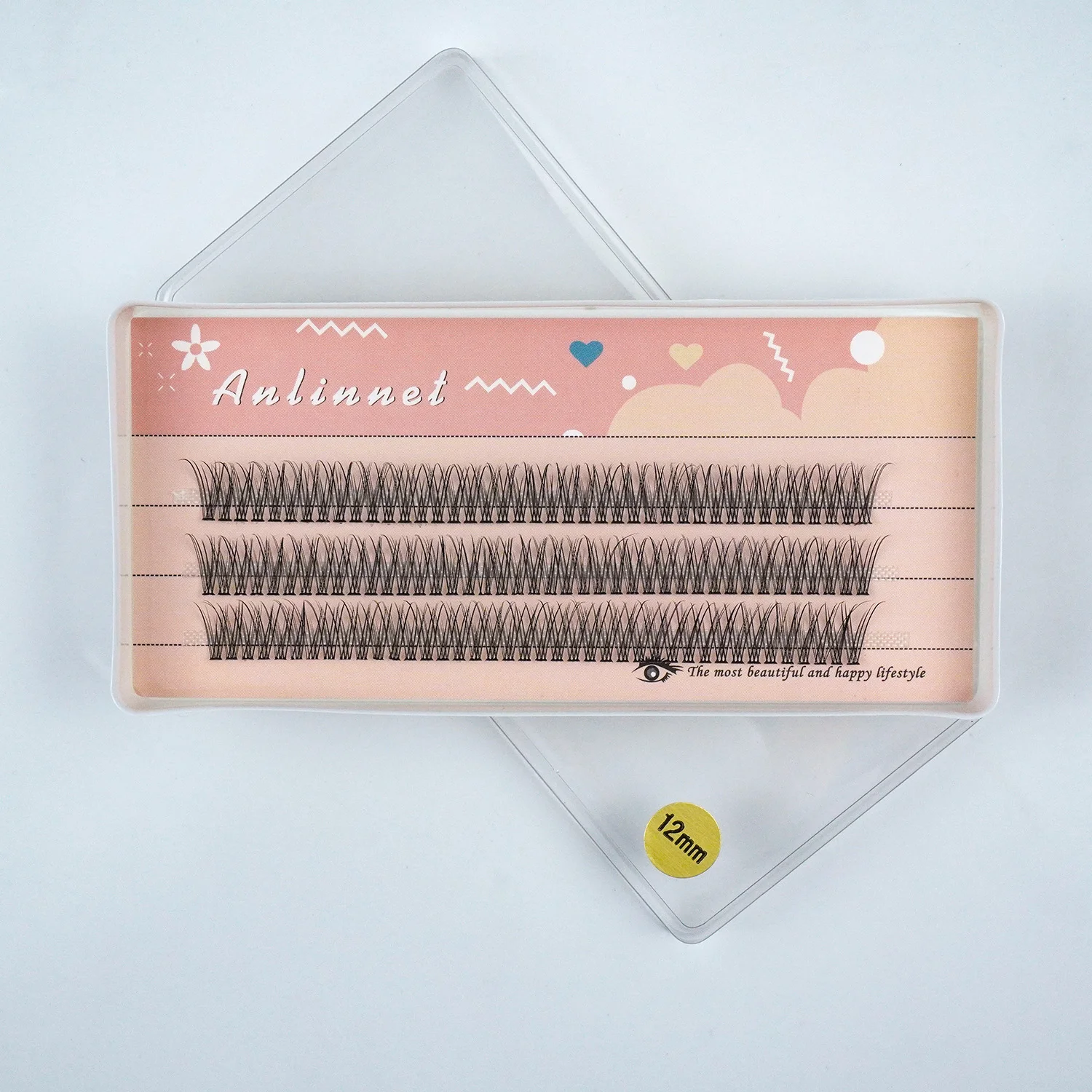 ANLINNET 120 кластеры/коробка ресницы рыбий хвост натуральные блестящие мягкие