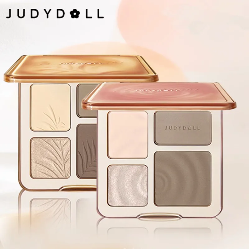 

Judydoll Contouring Face Highlighter Palette Highlight Bronzer Powder Makeup Shimmer Matte Iluminador Shadow Hair Line Tool