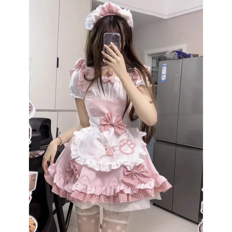 

Униформа Jk, милое платье горничной для косплея для женщин, милое платье в стиле Лолита, женское платье в японском стиле, женские платья оверсайз