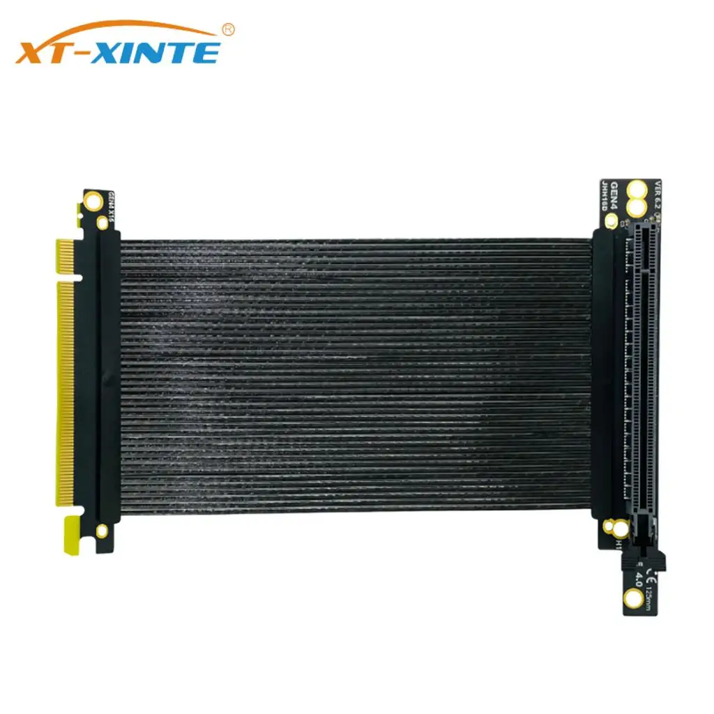 

PCI Express PCIE4.0 X16 удлинитель видеокарты обратный правый угол GEN4 посеребренный кабель-адаптер 32 ГБ для шасси H1