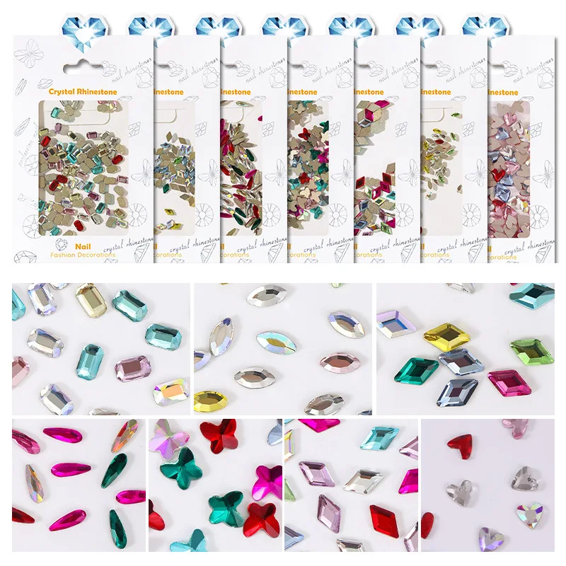 100/500 шт. декоративные ромбы для ногтей