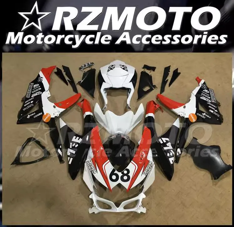 

4Gifts New ABS Motorcycle Fairings Kit Fit For SUZUKI GSX-R 600 750 K8 2008 2009 2010 08 09 10 Bodywork Set Red Black