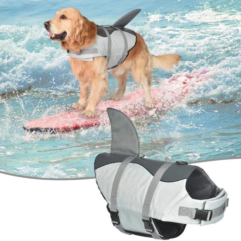 

Dog Life Jacket Lifesaver Vest Shark Mermaid Swimsuit Safety Clothing Pet Supplies Shark Vests For Swimming Pool Beach Boating