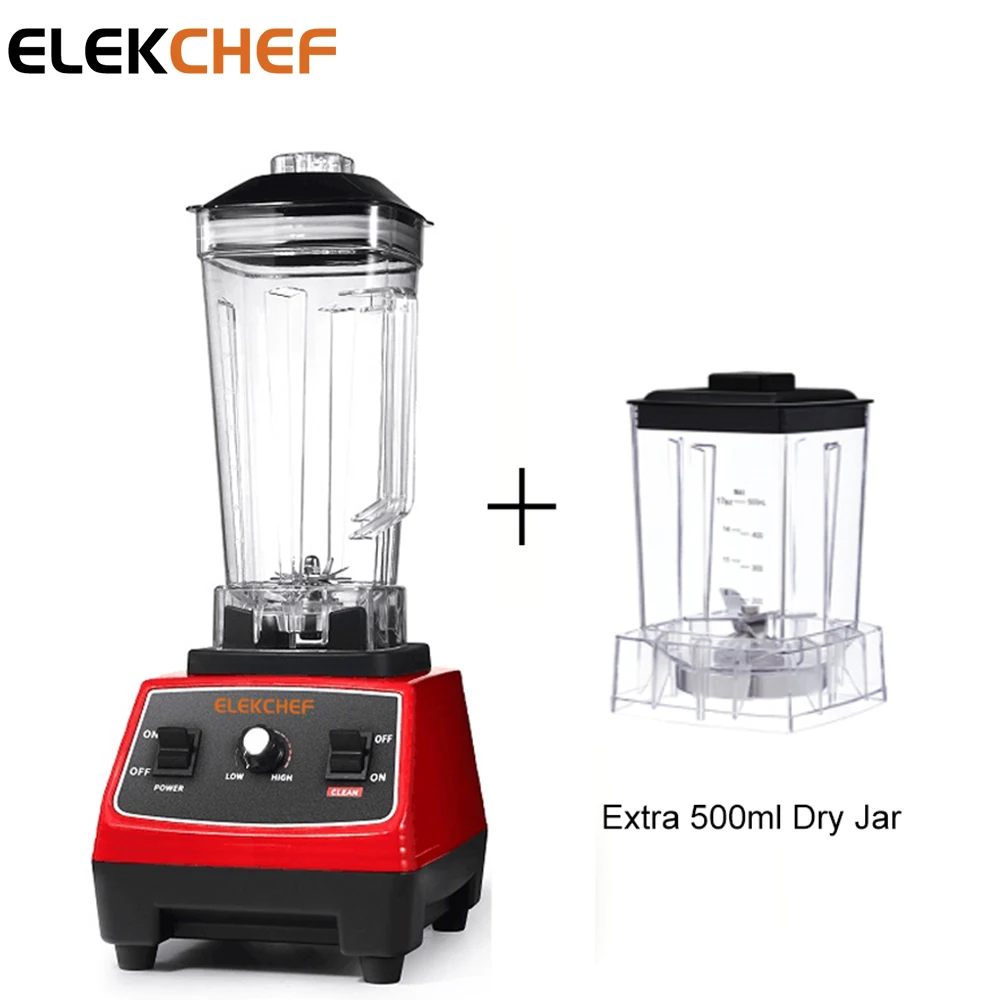 ELEKCHEF 2200W Professional Kitchen Blender 6 Blades 2L Jar Food Mixer Juicer Fruit Food Processor Ice Smoothies BPA Free