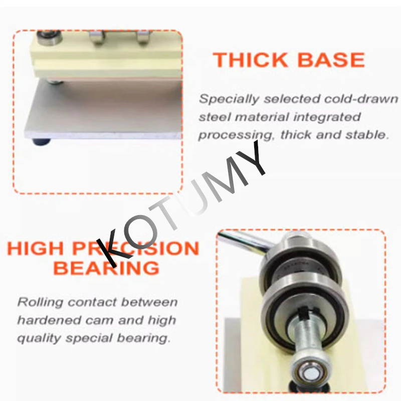 Ручной штамповочный пресс с двойным колесом ручная машина для резки кожи резак