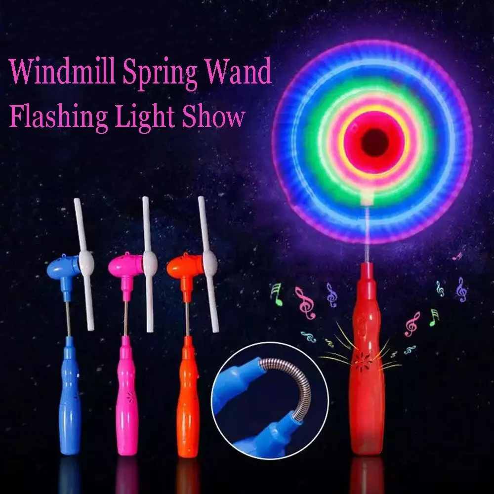 

Kid Toys Music Strip Shape Flash Stick Glowing Toy Flashing Light Up Rotating Magic Wand Spinning Windmill