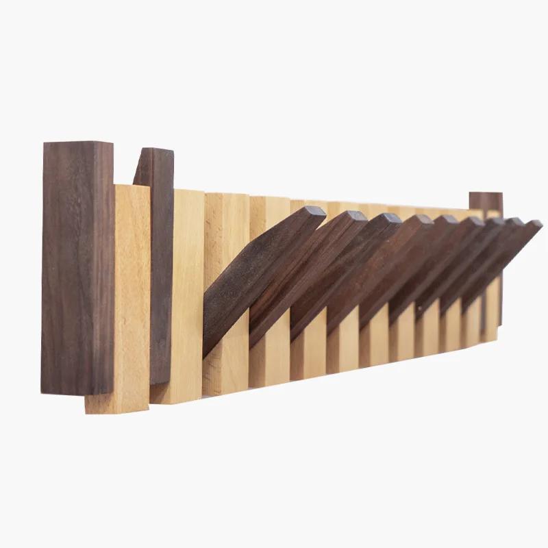 

Wall coat hook Decorative hook Wooden strip clothes hook wood living room behind the door of Xuanguan