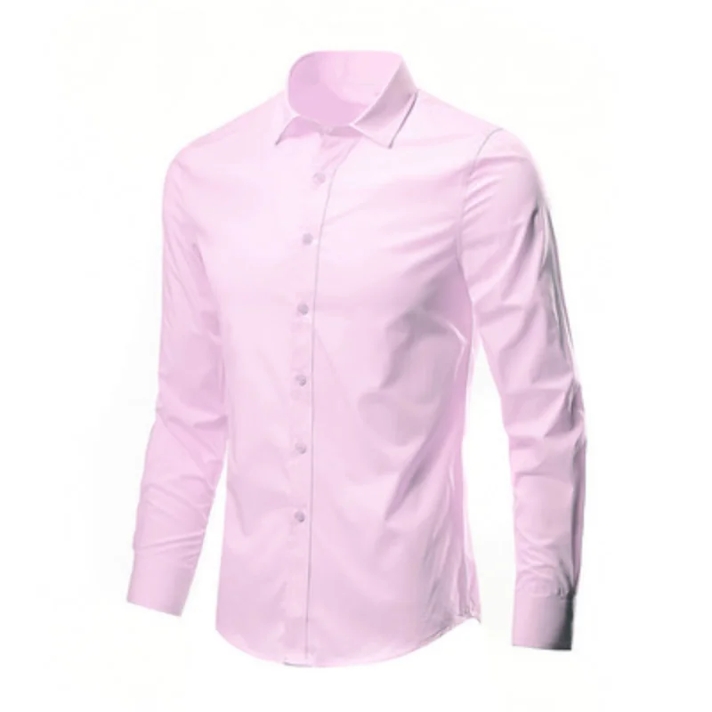 men's long sleeve high elastic shirt Plus Size Business Classic Shirt
