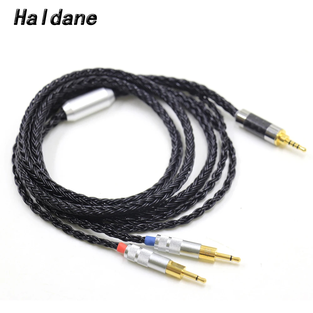 Enlarge Haldane Bright-Black High Quality 16 core Headphone Replace Upgrade Cable for Sennheiser HD700 hd 700 Earphone