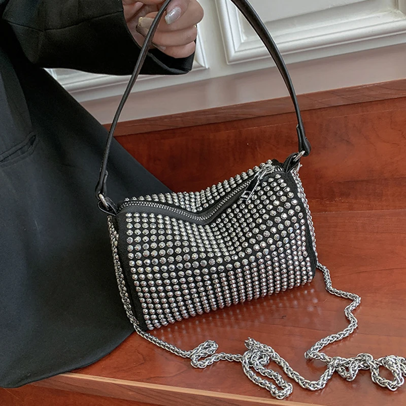 

Underarm Shoulder Bag Chain Handbag Fashion Crossbody Bags for Women Diamonds Luxury Bag Woman Women's 2022 Trend Female Purse