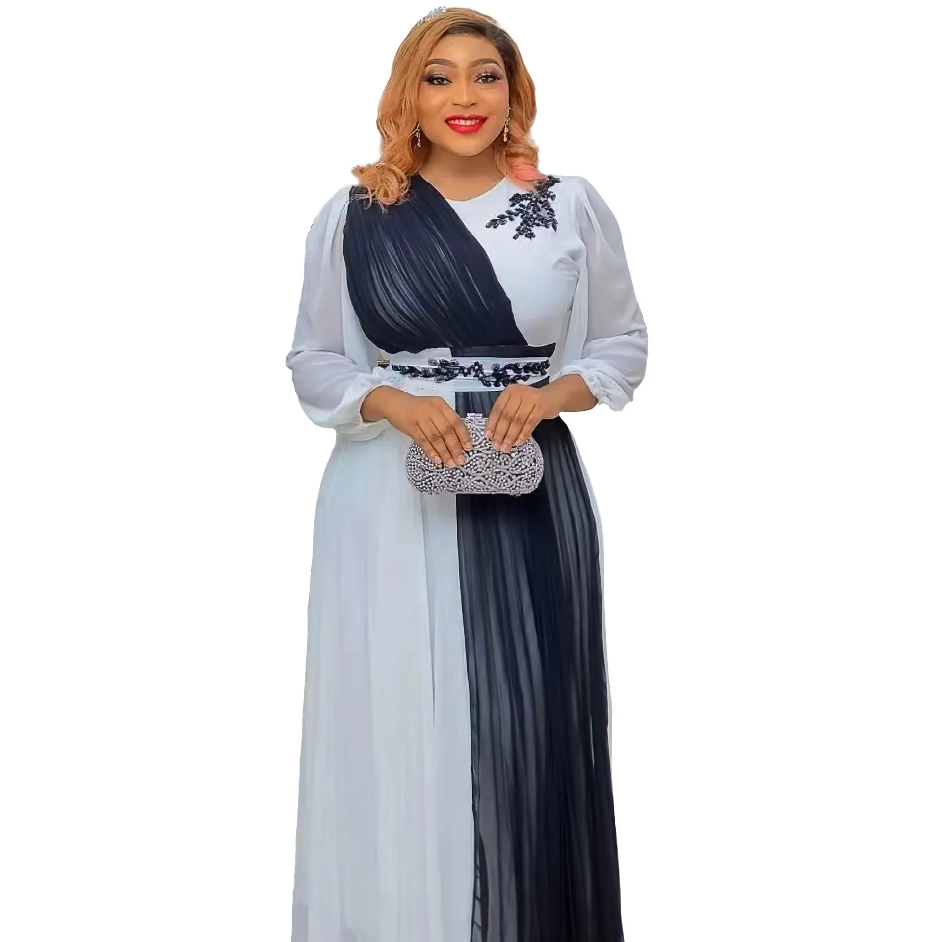 New Muslim Women's Fashion Party Dresses Abaya Stylish Chiffon Fabrics Long Dress Size XL XXL XXXL  muslim dresses