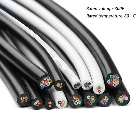 Электрический провод UL2464 луженая медная 30/28/26/24/22/20/18/16/14 AWG изоляция ПВХ