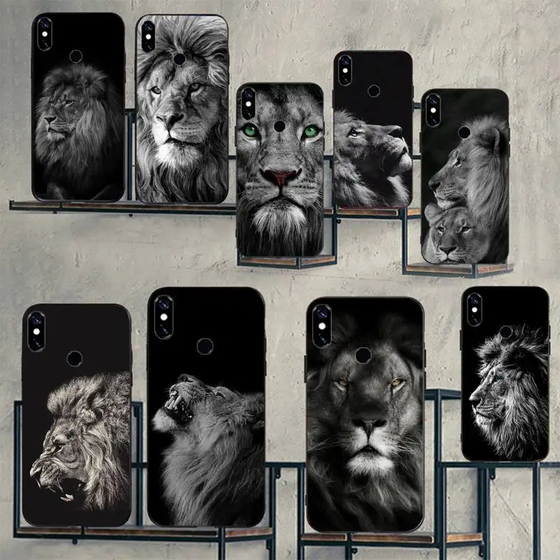 

Animals The Lion king of the forest Phone Case For Xiaomi Redmi note 7 8 9 11 t s 10 A pro lite funda shell coque cover