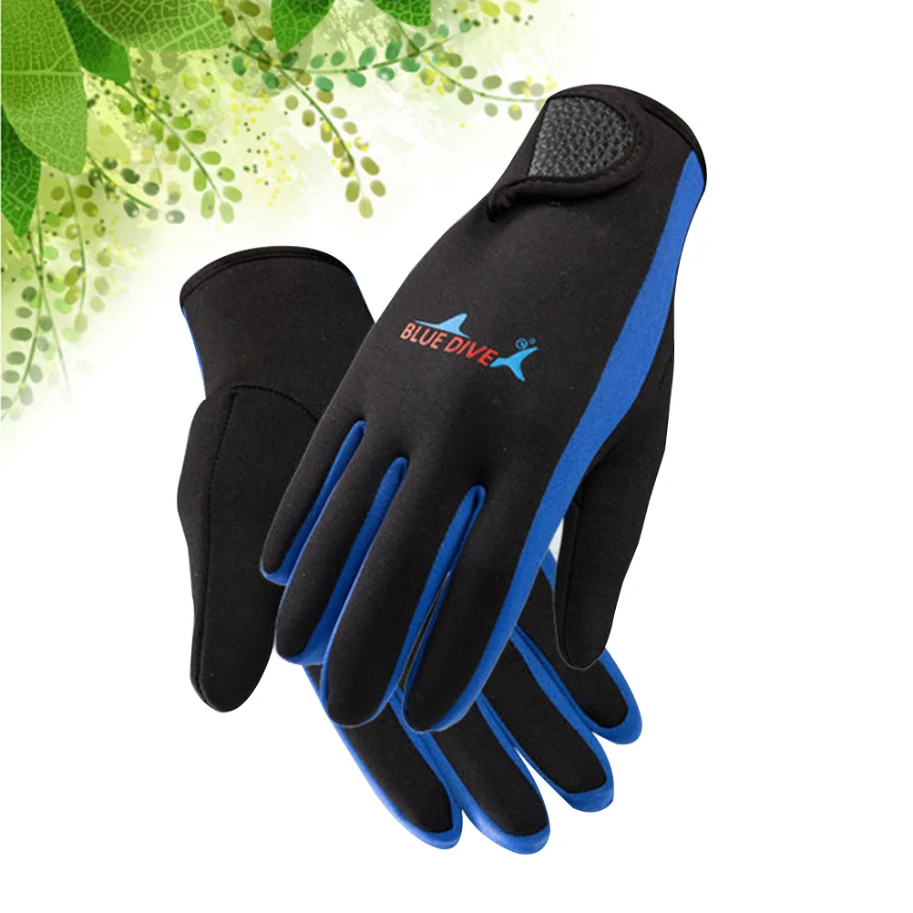 

Diving Gloves for Men and Women Wear Non Gloves Snorkeling Scratch Prevention (Blue Bar L)
